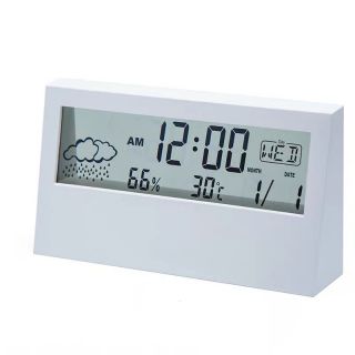 AN0211 The Promotion  Digital LCD Table & Desk Wood Weather Station Alarm Clock